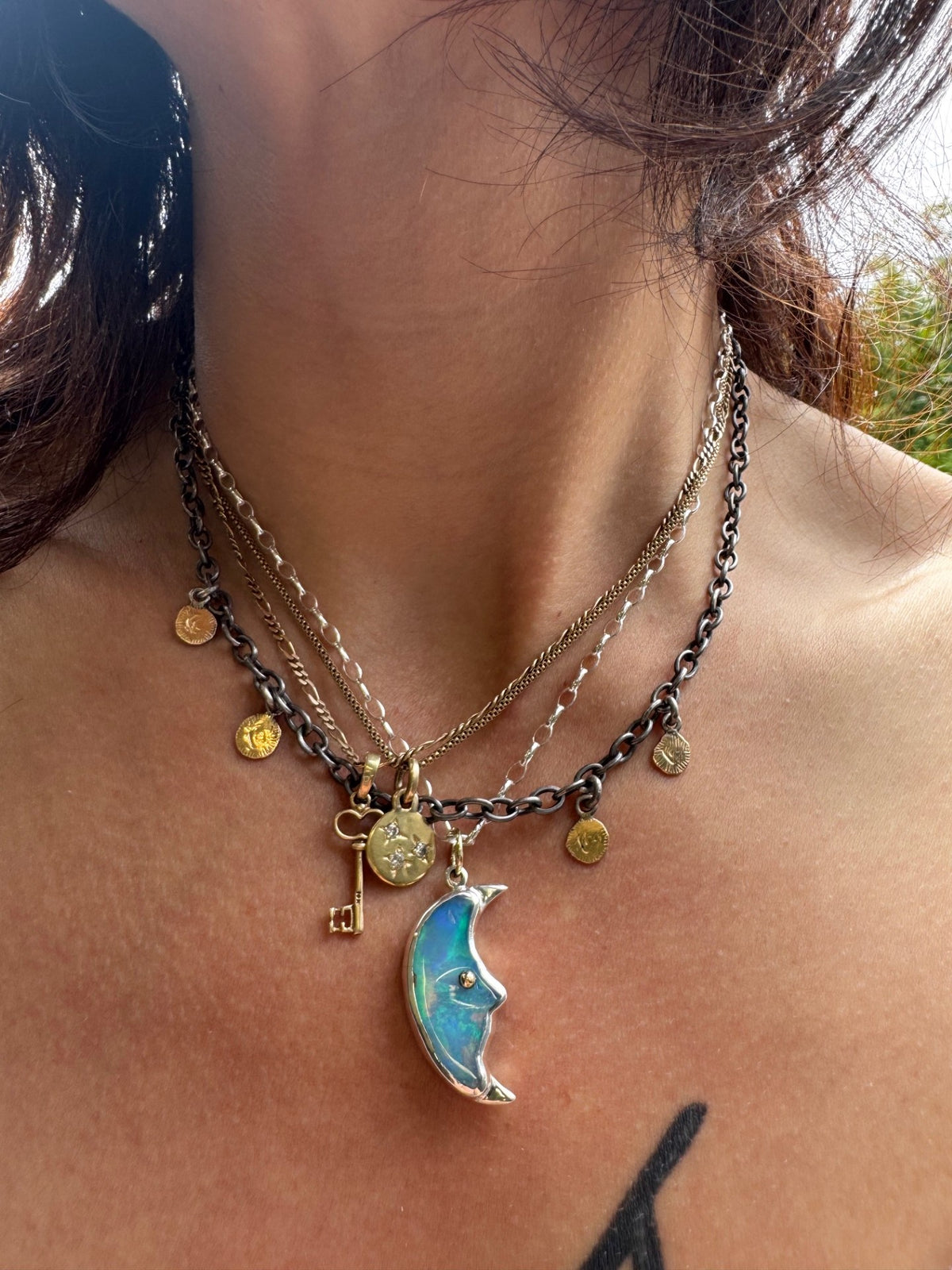 Tessa Rand - Woman in the Moon Necklace | The Kube Studios