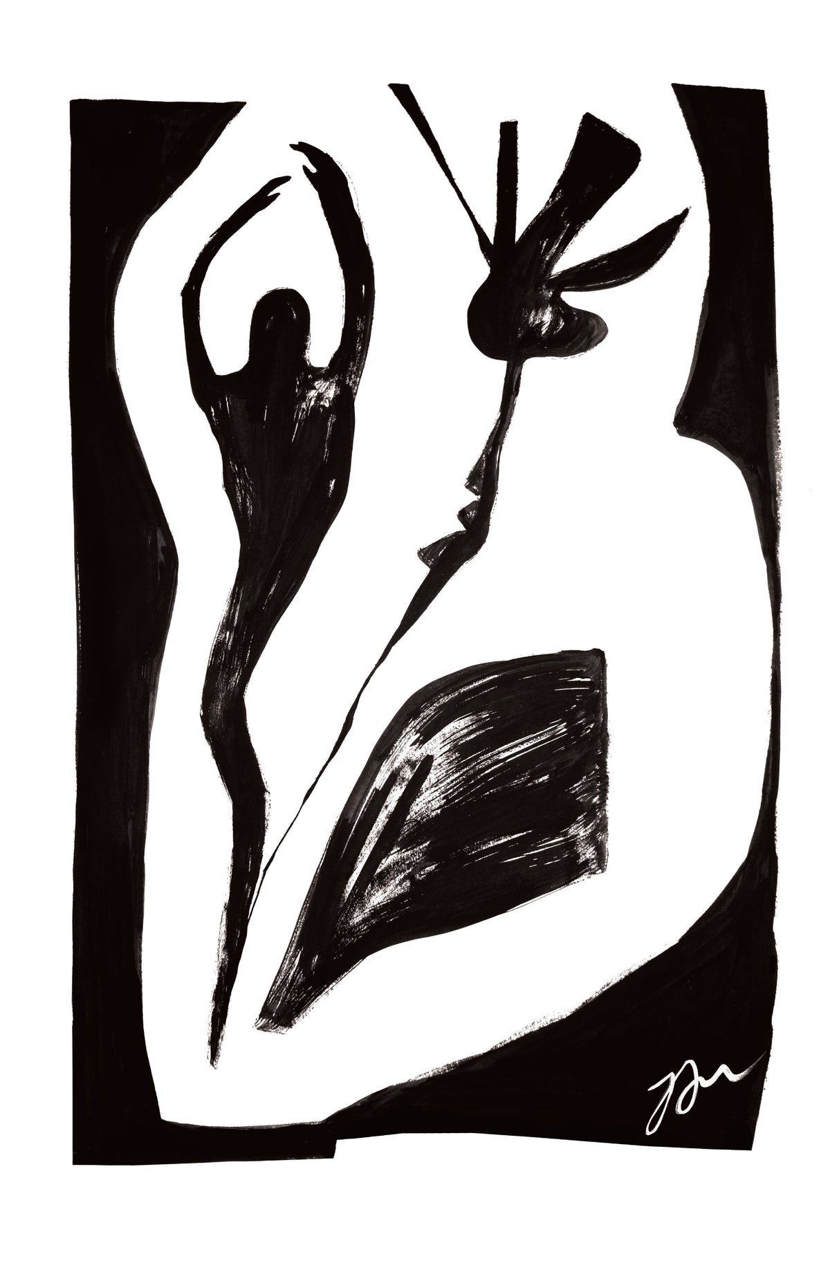 Janine Dunn Bloom (b&w print) The Kube Studios