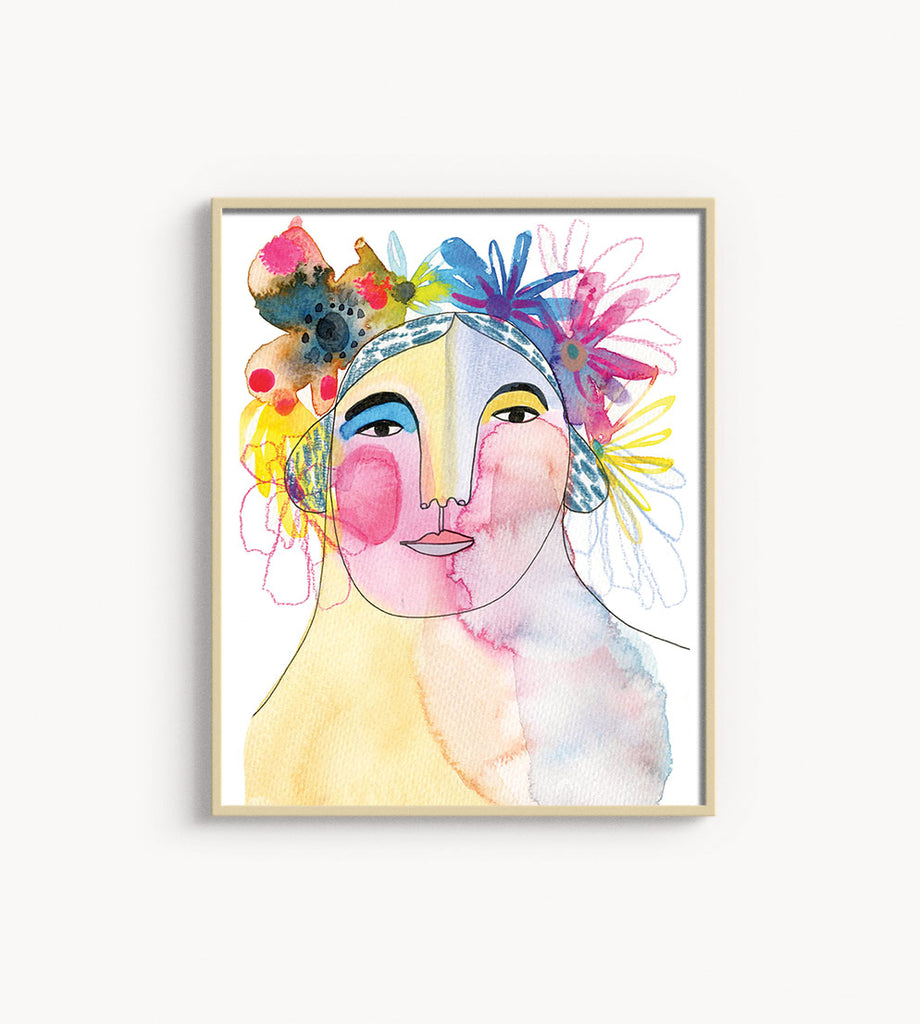 Katy Biele - Floral Lady II (print)