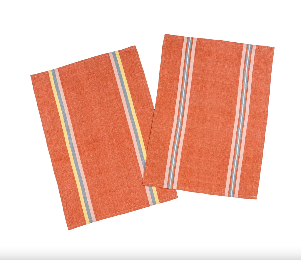 Madeira Stripe Tea Towels S/2