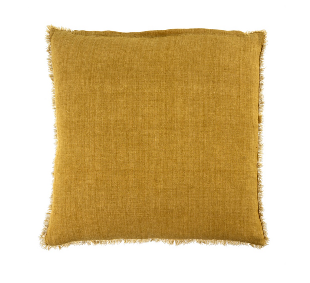 24x24 Lina Linen Pillow, Honey