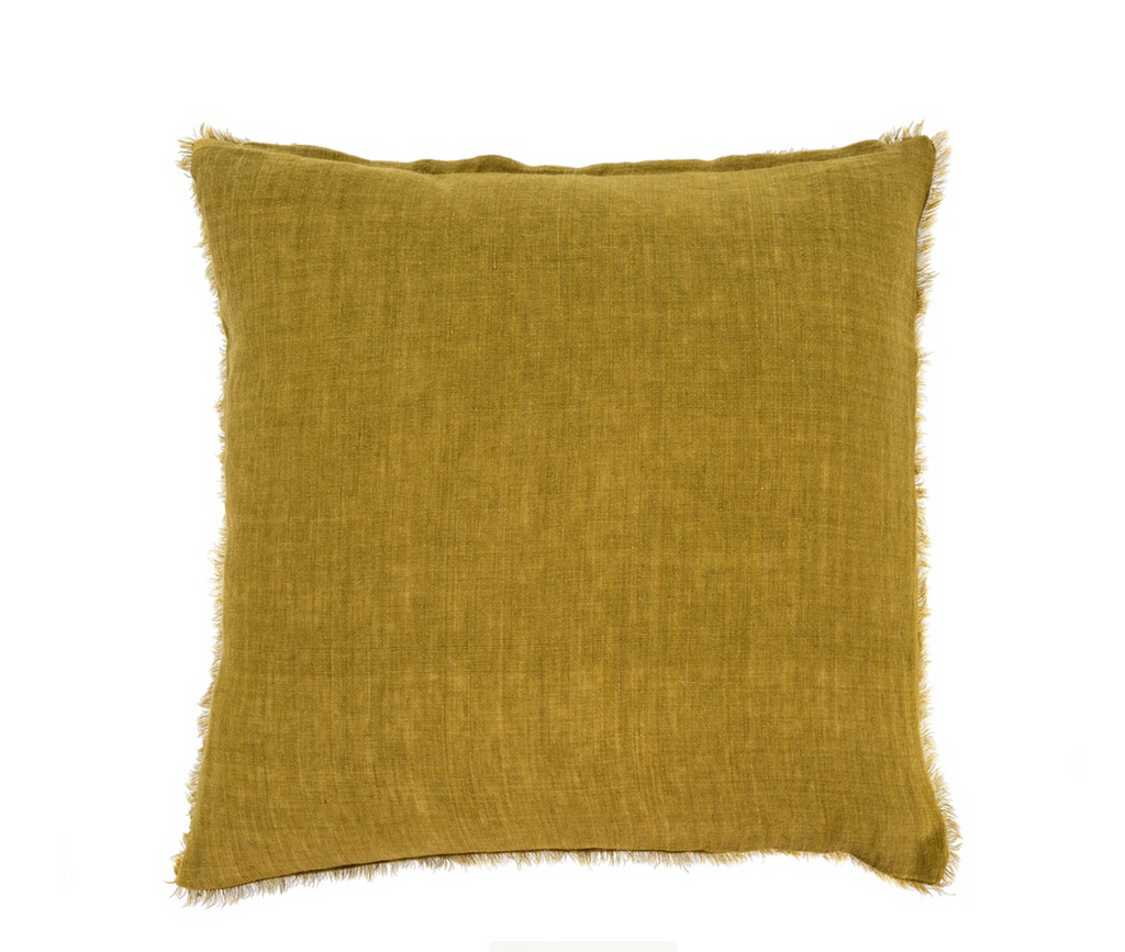 24x24 Lina Linen Pillow, Cumin