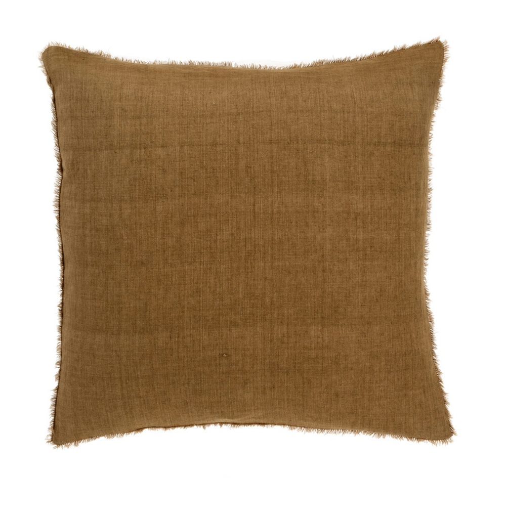 24x24 Lina Linen Pillow, Tawny