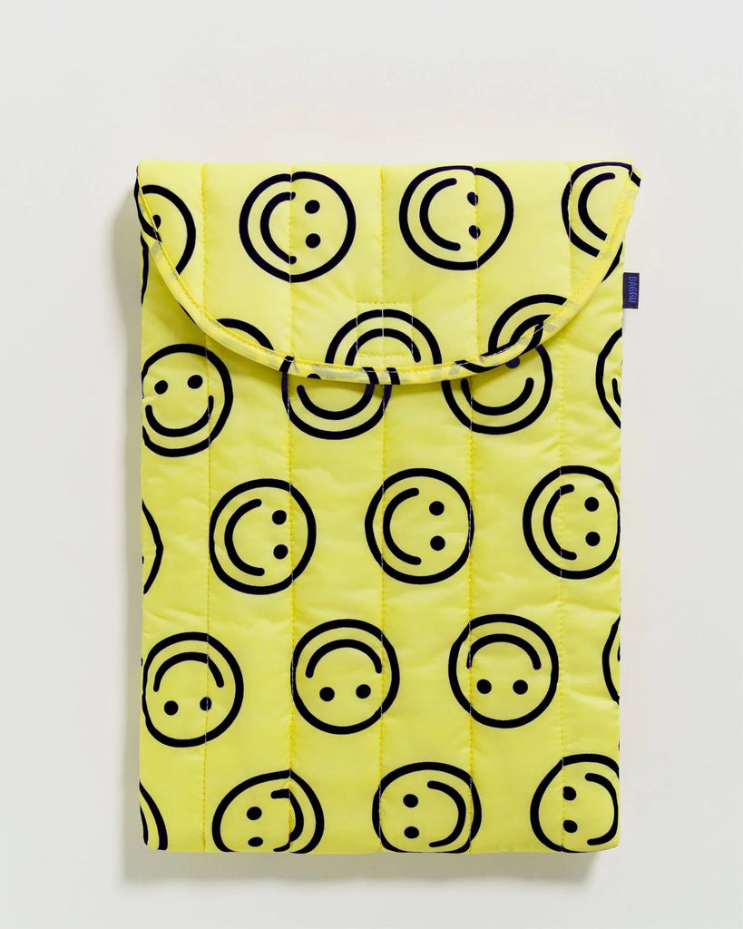 Baggu Puffy Laptop Sleeve 16 Yellow Happy
