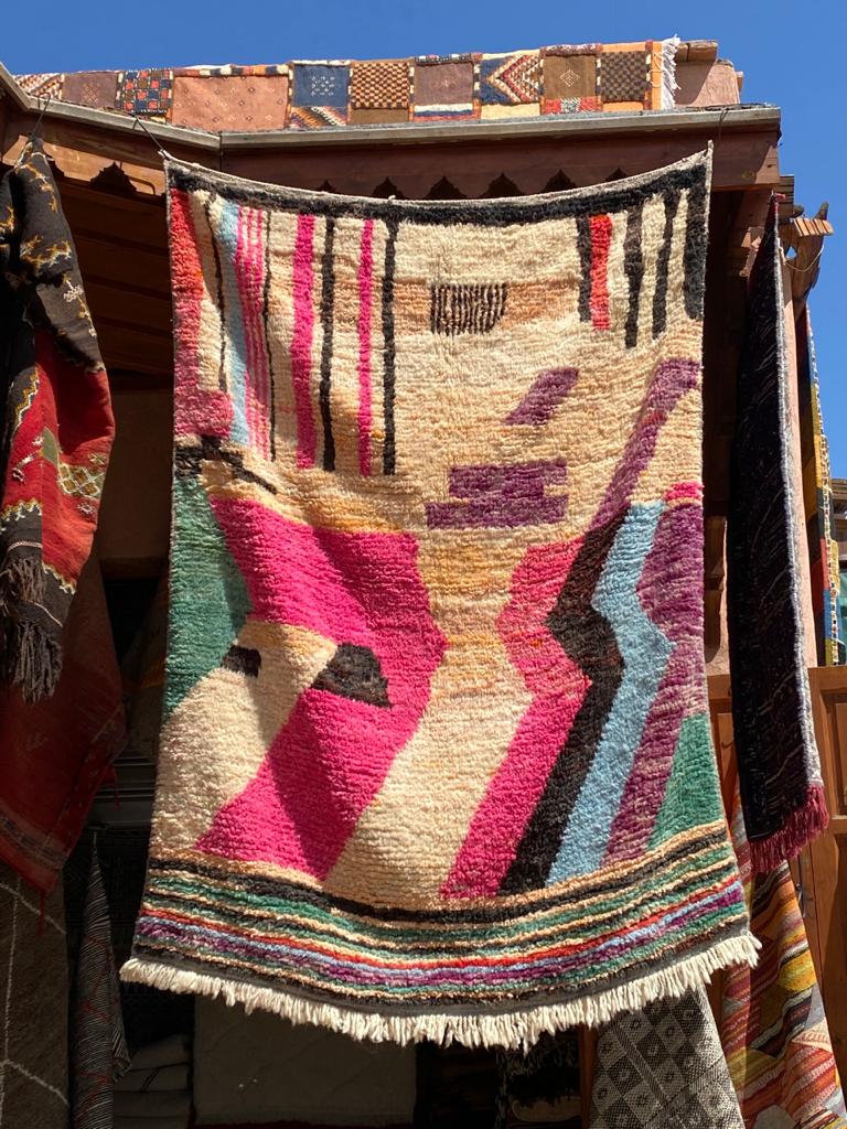 Moroccan Beni Mellal Vintage Rug: 4.6' x 6.6'