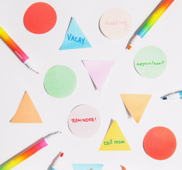 Geometric Sticky Notes in Cool