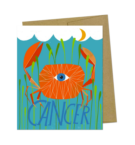 Lisa Congdon - Cancer Zodiac Greeting Card