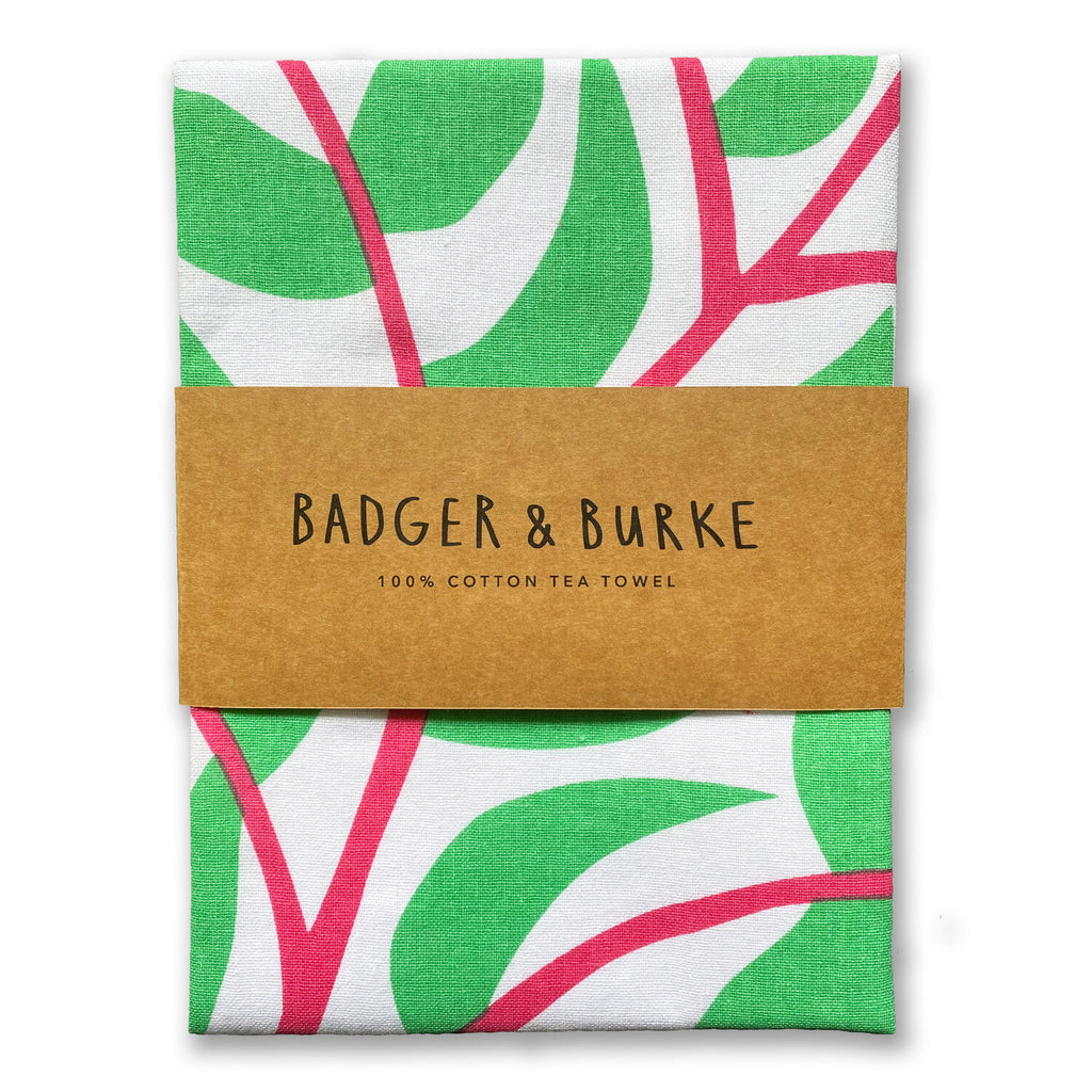 Badger & Burke Flowering Plant Tea Towel