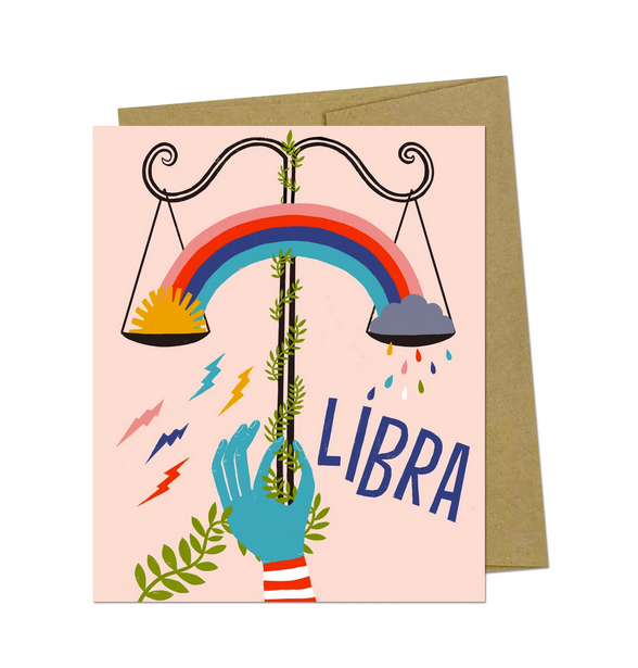 Lisa Congdon - Libra Zodiac Greeting Card