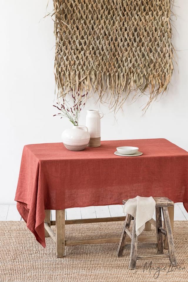 Magic Linen - Clay Linen Tablecloth