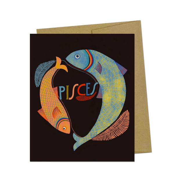Lisa Congdon - Pisces Zodiac Greeting Card