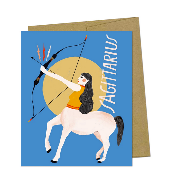 Lisa Congdon - Sagittarius Zodiac Greeting Card